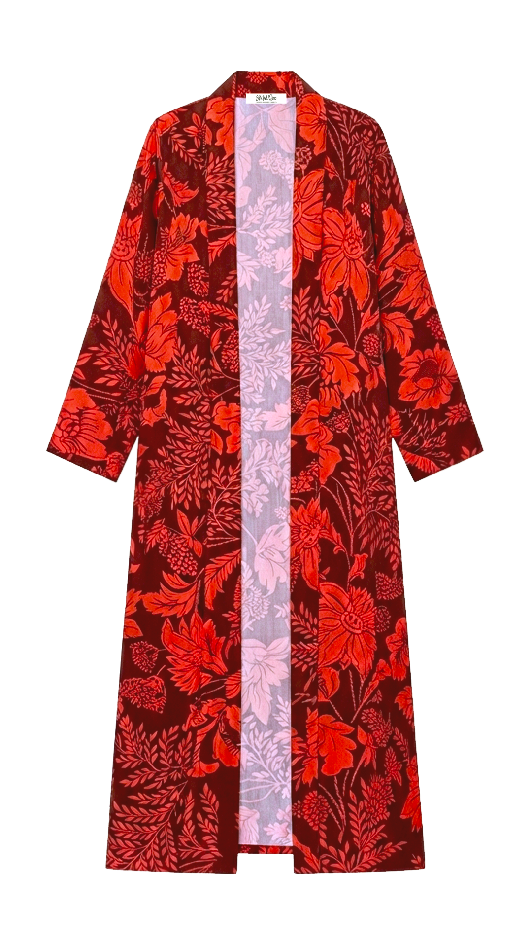 kimono in viscosa rosso