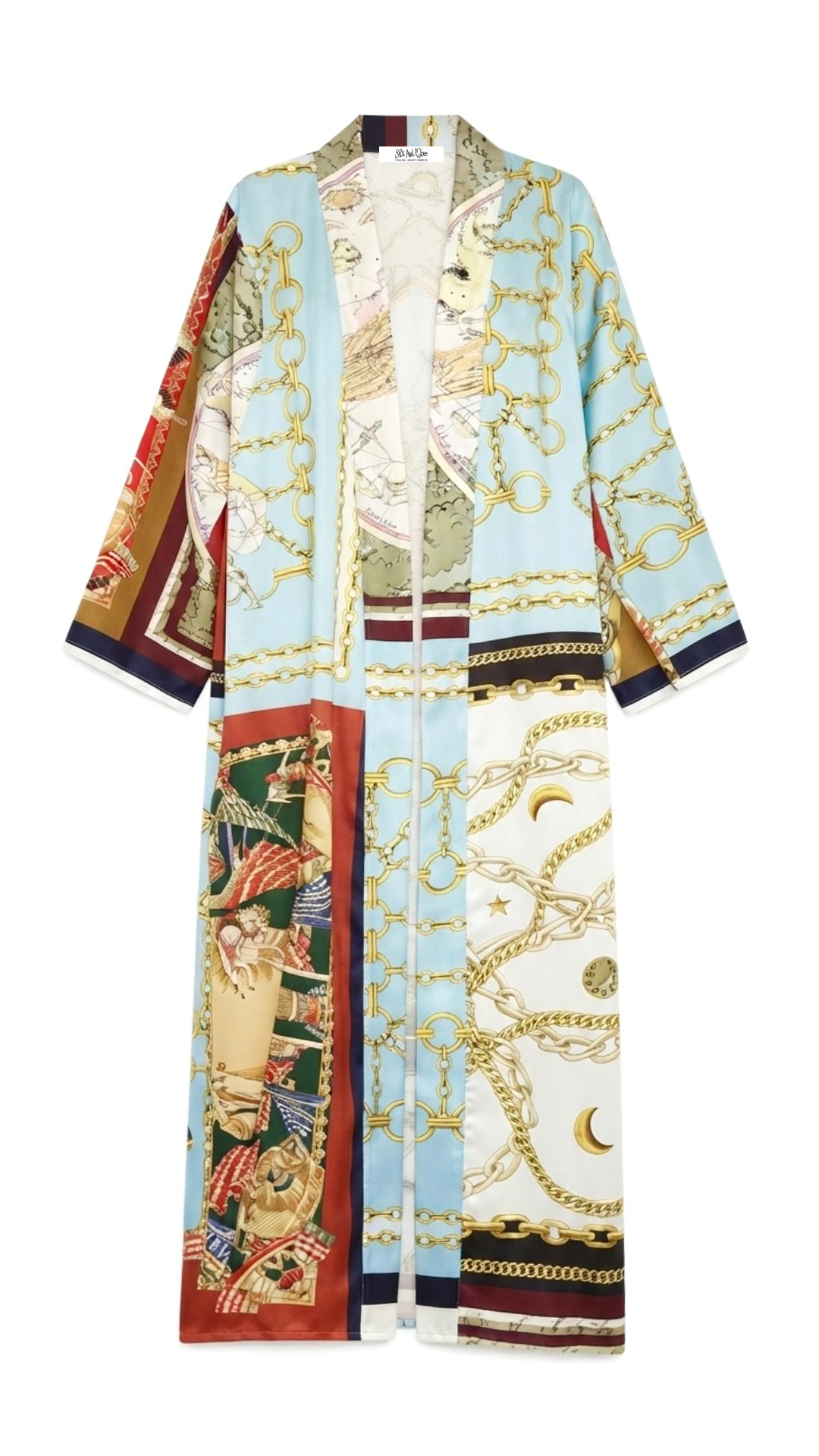 kimono poliestere fantasia foulard
